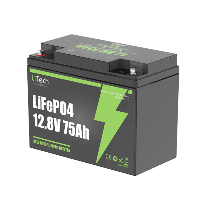LiTech Power LiFePO4 12V/12.8V 75Ah Battery Pack