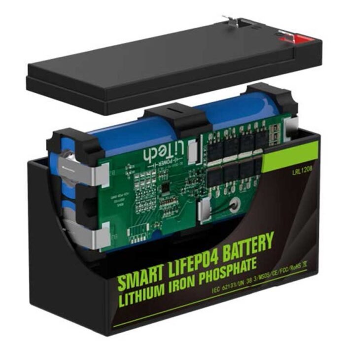 LiTech Power LiFePO4 12V/12.8V 8Ah Battery Pack - Image 2