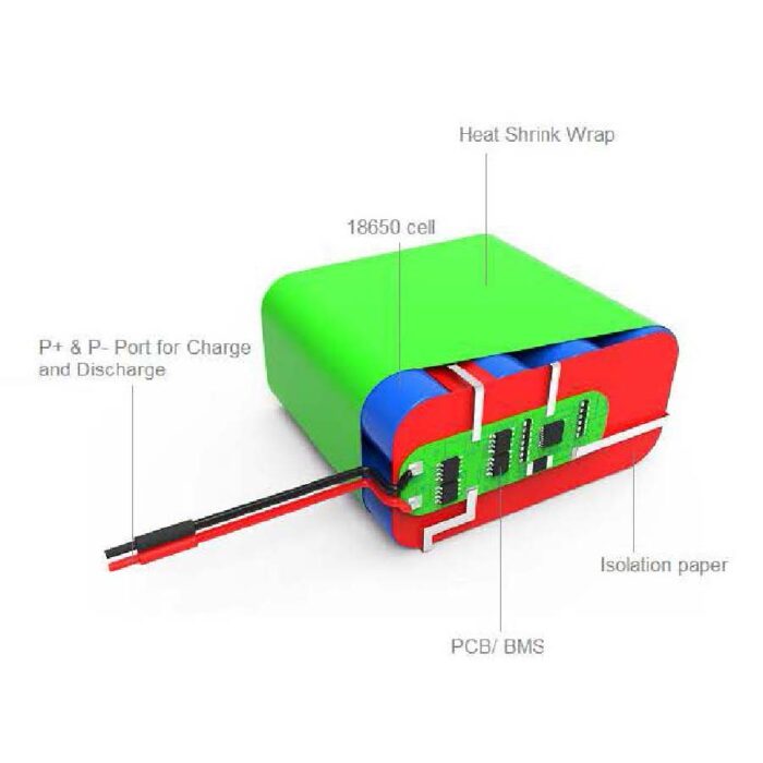 Li-ion 4S2P 14.8V 5Ah Battery