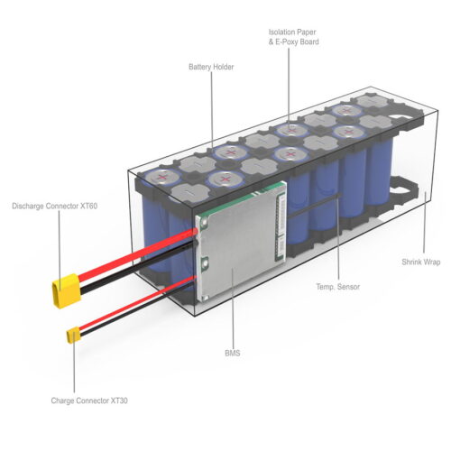 LiFePo4 48V 6Ah battery pack