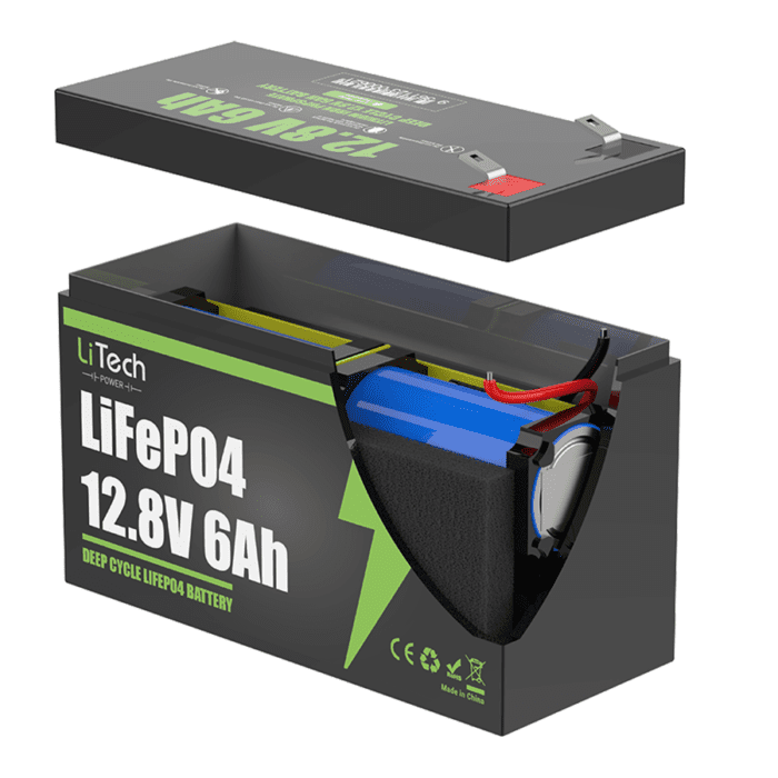LiTech Power LiFePO4 12V/12.8V Battery Pack - Image 2