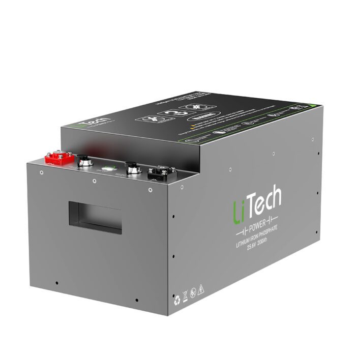 LiTech Power LiFePO4 25.6V 200Ah Battery Pack