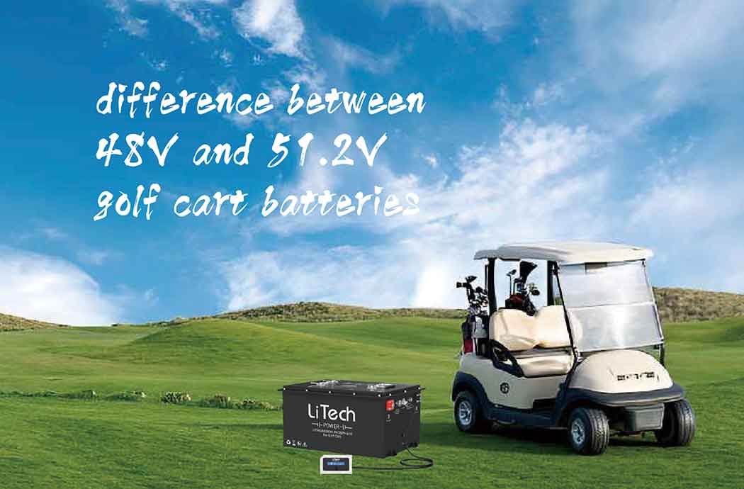 difference between 48v and 51.2v golf cart batteries