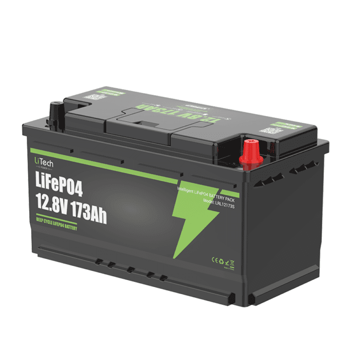 LiTech Power LiFePO4 12.8V 173Ah 4S1P Battery with BlueTooth and Heating