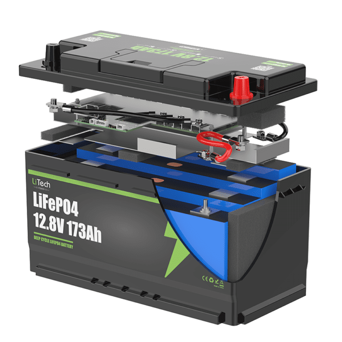 LiTech Power LiFePO4 12.8V 173Ah 4S1P Battery with BlueTooth - Image 2